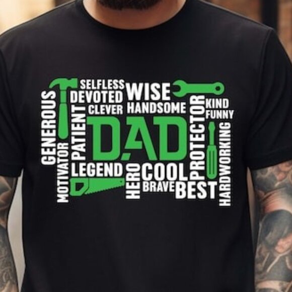 Wise Cool Legend Clever Dad T-Shirt, Hero Dad T-Shirt, Kind Father Shirt - Picture 2 of 4